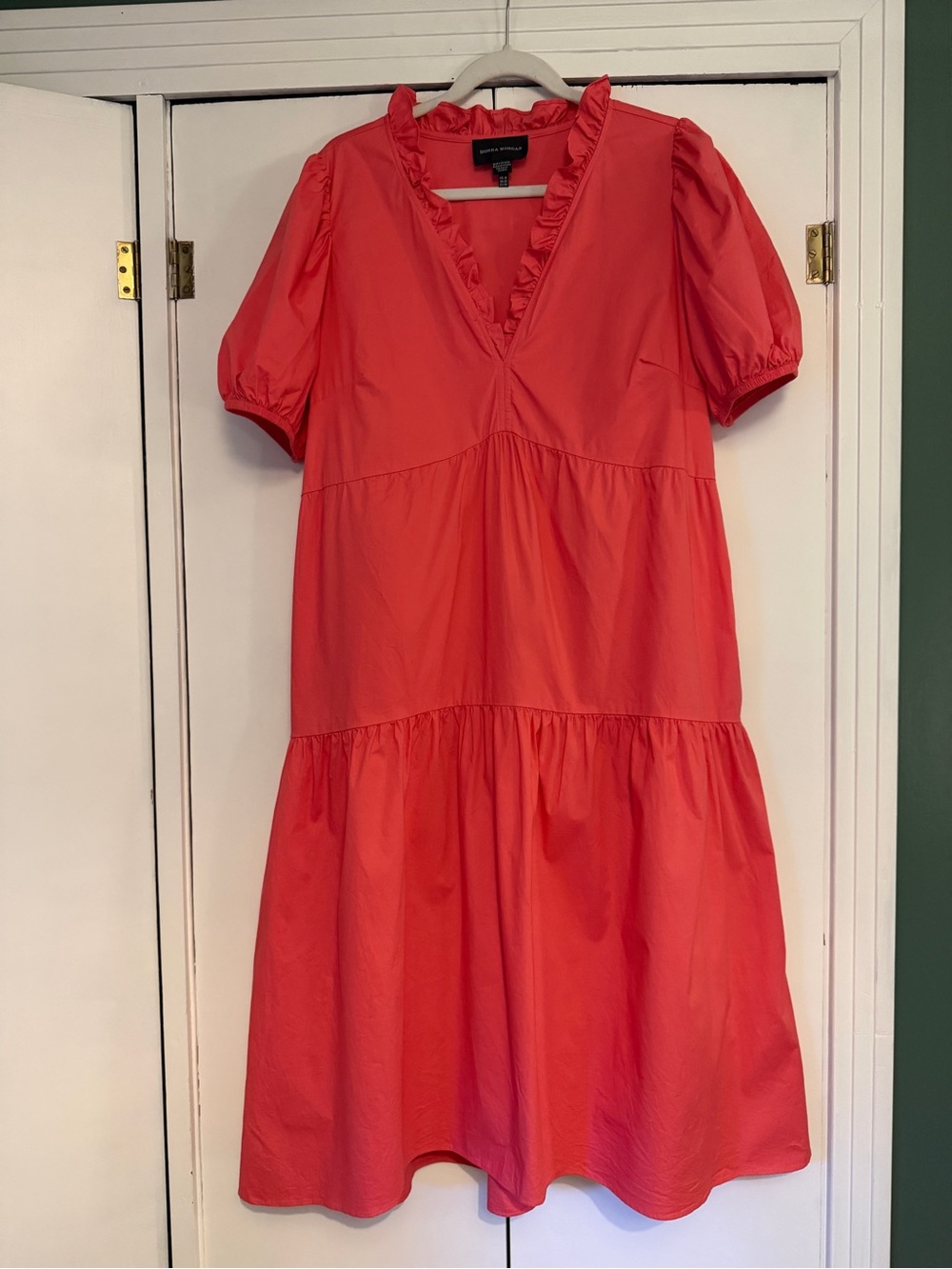 Donna Morgan Coral Tiered Puff Sleeve Dress for Kids